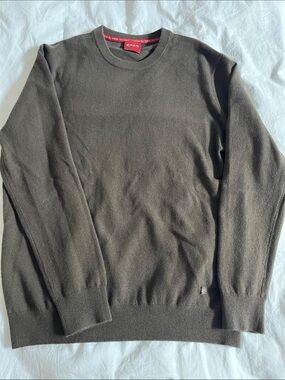 Erdos 1980 First Selected Cashmere Chocolate Brown Crewneck Sweater 100% Cashmer